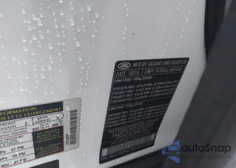 2016 Land Rover Range Rover Sport 5.0L V8 Supercharged/5.0L V8 Supercharged Dynamic из США, поврежденный, VIN SALWR2EF0GA123478